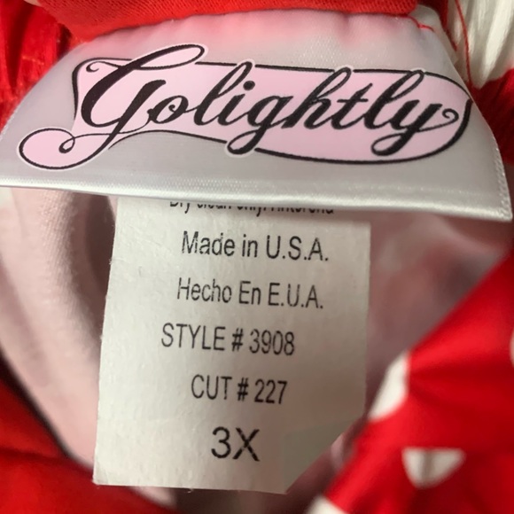 GOLIGHTLY PIN UP GIRL Red & White Polkadots Full Skirt Fit & Flare Midi DRESS! - Picture 11 of 15